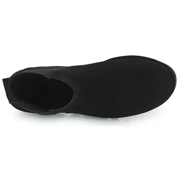 Fly London BAGU233FLY Suede Leather Women's Slip On Black Boots Size 8-8.5 - Picture 6 of 14